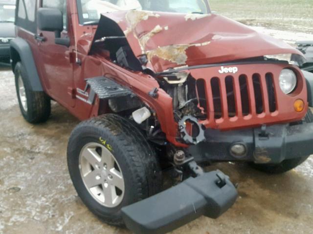 1J4AA2D1XAL175124 - 2010 JEEP WRANGLER S MAROON photo 9