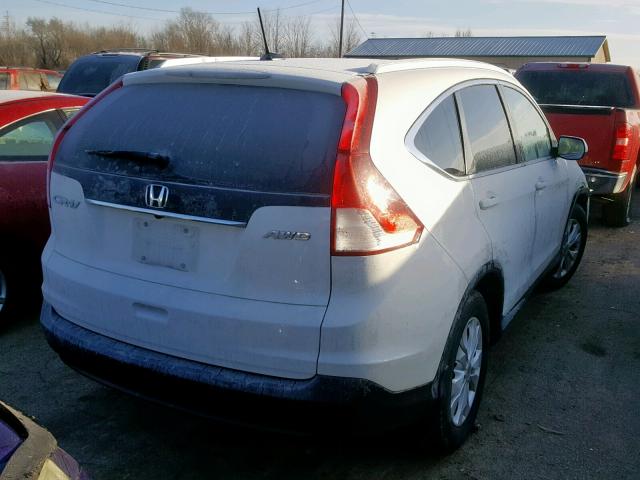 5J6RM4H79CL049487 - 2012 HONDA CR-V EXL WHITE photo 4