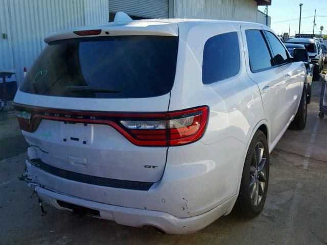 1C4RDHDG9HC944634 - 2017 DODGE DURANGO GT WHITE photo 4