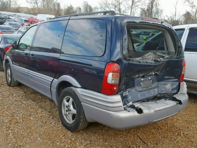 1GMDX03E01D261865 - 2001 PONTIAC MONTANA BLUE photo 3