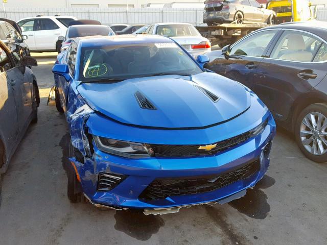 1G1FH1R72H0160037 - 2017 CHEVROLET CAMARO SS BLUE photo 1