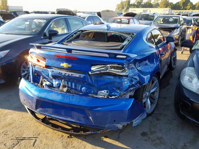 1G1FH1R72H0160037 - 2017 CHEVROLET CAMARO SS BLUE photo 4