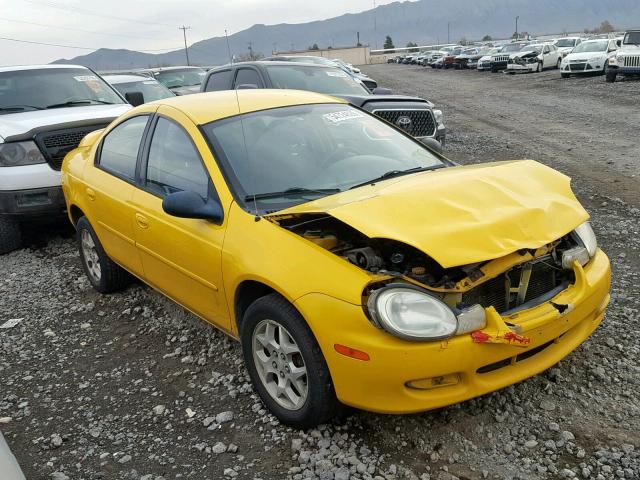 1B3ES56C02D590230 - 2002 DODGE NEON ES YELLOW photo 1