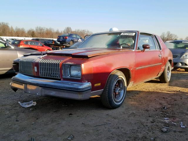 3K47F8G441057 - 1978 OLDSMOBILE CALAIS  RED photo 2