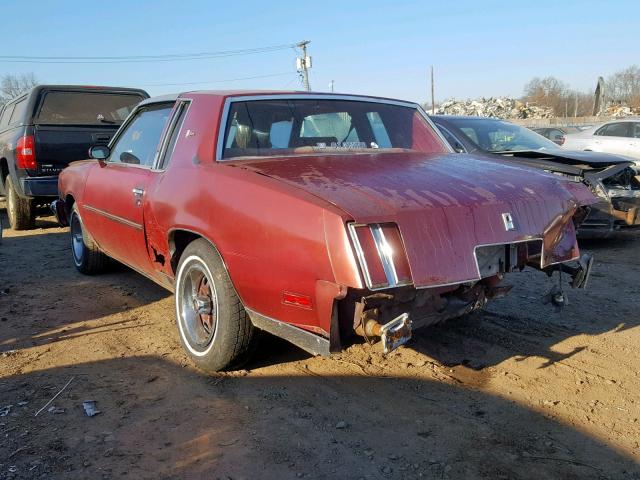 3K47F8G441057 - 1978 OLDSMOBILE CALAIS  RED photo 3