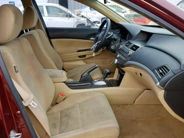 1HGCP2F44CA143063 - 2012 HONDA ACCORD LXP MAROON photo 5