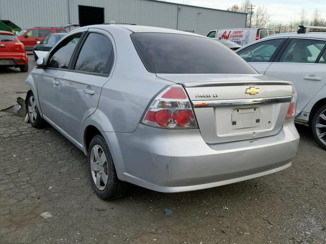 KL1TD5DE8BB121796 - 2011 CHEVROLET AVEO LS SILVER photo 3