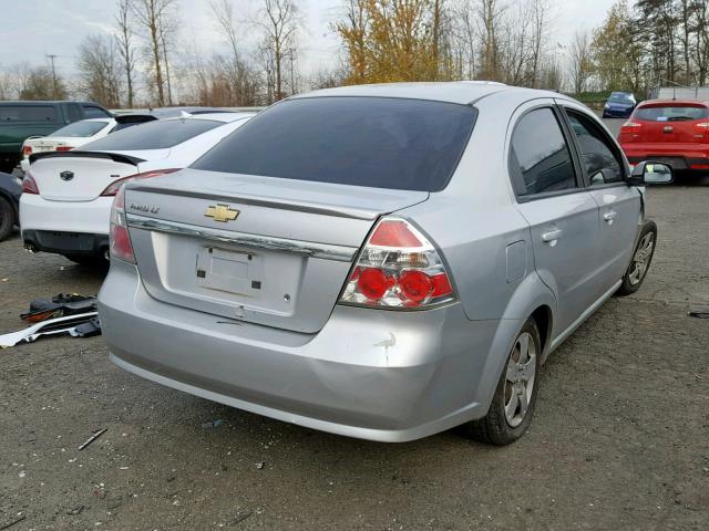 KL1TD5DE8BB121796 - 2011 CHEVROLET AVEO LS SILVER photo 4