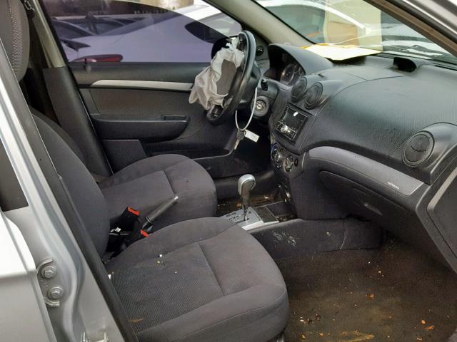 KL1TD5DE8BB121796 - 2011 CHEVROLET AVEO LS SILVER photo 5