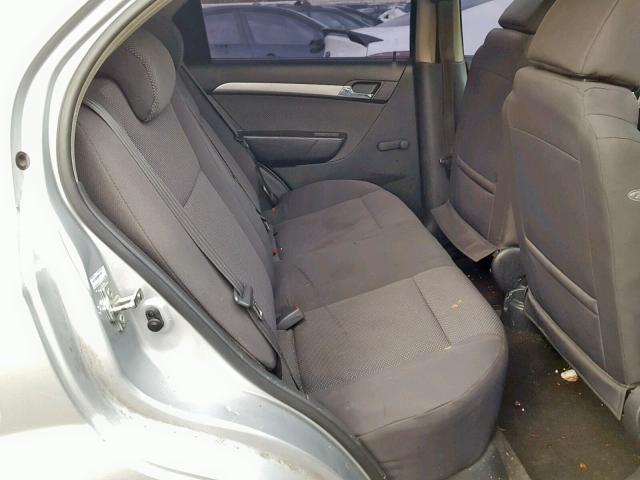 KL1TD5DE8BB121796 - 2011 CHEVROLET AVEO LS SILVER photo 6