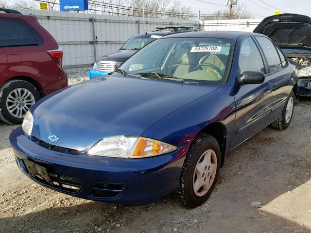 1G1JC524427250627 - 2002 CHEVROLET CAVALIER B BLUE photo 2