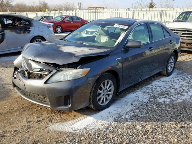 4T1BB3EK1AU116361 - 2010 TOYOTA CAMRY HYBR GRAY photo 2