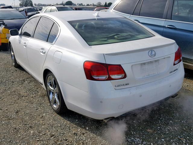 JTHBC96S275006634 - 2007 LEXUS GS 450H WHITE photo 3