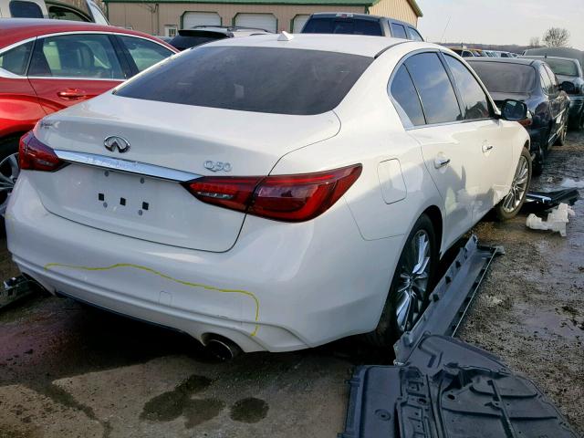 JN1EV7AP3JM354832 - 2018 INFINITI Q50 LUXE WHITE photo 4