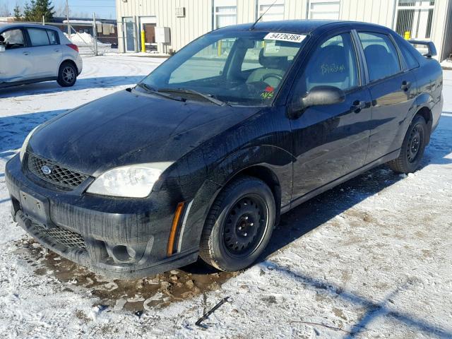 1FAFP34N97W206301 - 2007 FORD FOCUS ZX4 BLACK photo 2