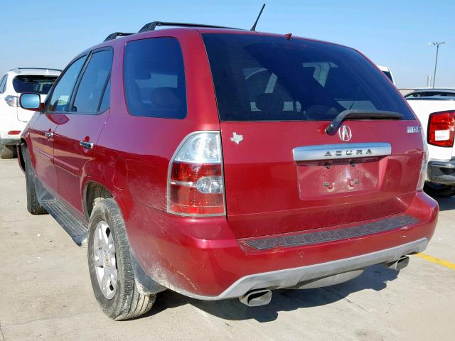 2HNYD18624H528897 - 2004 ACURA MDX TOURIN RED photo 3