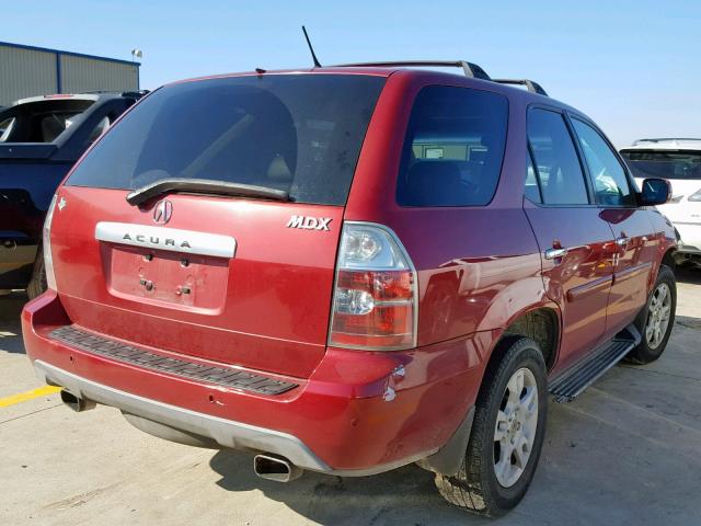 2HNYD18624H528897 - 2004 ACURA MDX TOURIN RED photo 4