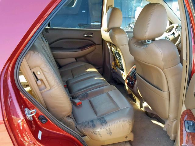 2HNYD18624H528897 - 2004 ACURA MDX TOURIN RED photo 6