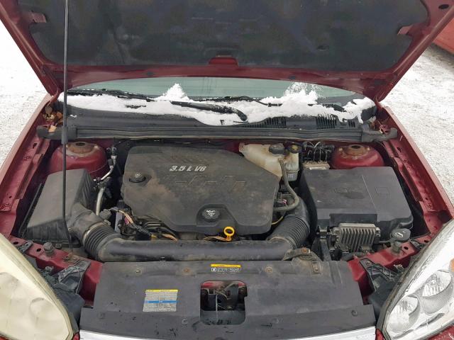 1G1ZT68N67F192736 - 2007 CHEVROLET MALIBU MAX მუქწითელი ფოტო 7