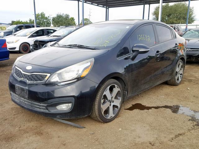 KNADN4A37D6206919 - 2013 KIA RIO EX BLACK photo 2