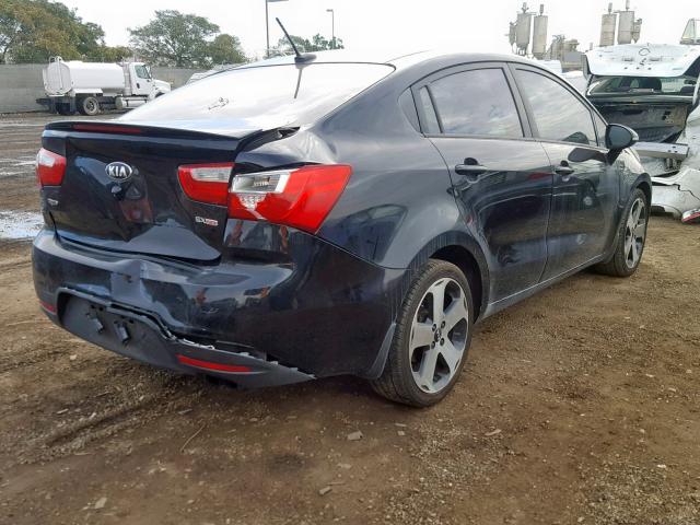 KNADN4A37D6206919 - 2013 KIA RIO EX BLACK photo 4