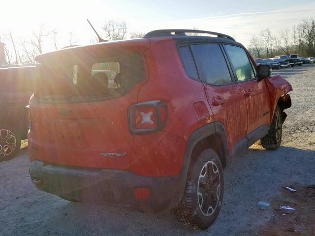 ZACCJBCT2GPD72133 - 2016 JEEP RENEGADE T RED photo 4