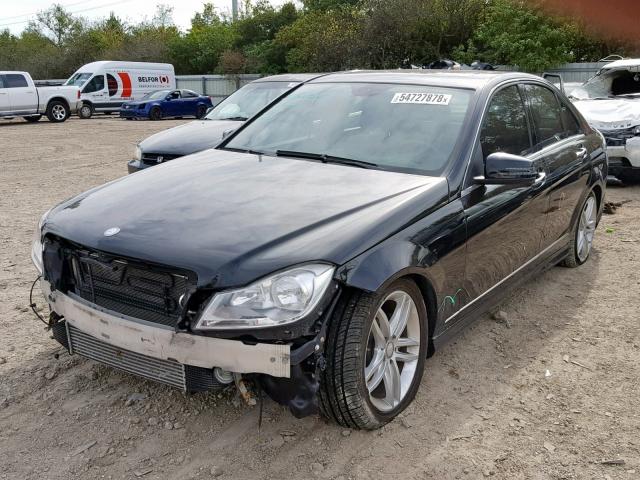 WDDGF4HB1DA784351 - 2013 MERCEDES-BENZ C 250 BLACK photo 2