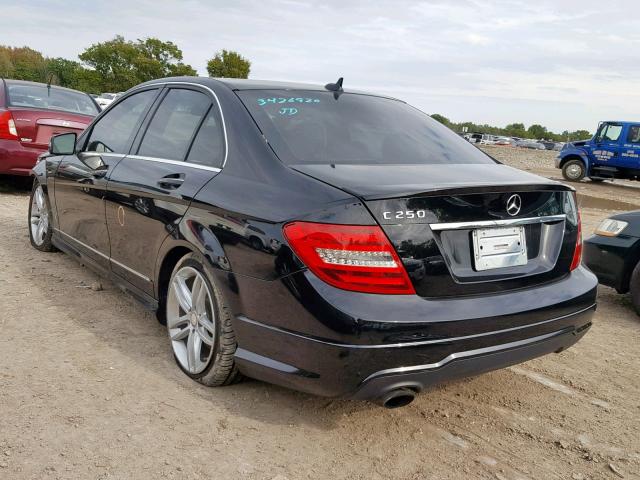 WDDGF4HB1DA784351 - 2013 MERCEDES-BENZ C 250 BLACK photo 3