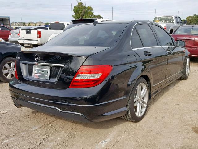 WDDGF4HB1DA784351 - 2013 MERCEDES-BENZ C 250 BLACK photo 4