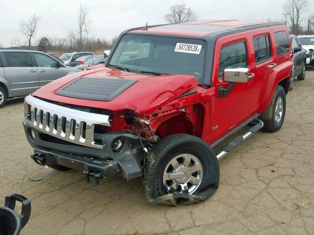 5GTDN136768307273 - 2006 HUMMER H3 RED photo 2