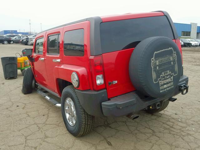 5GTDN136768307273 - 2006 HUMMER H3 RED photo 3