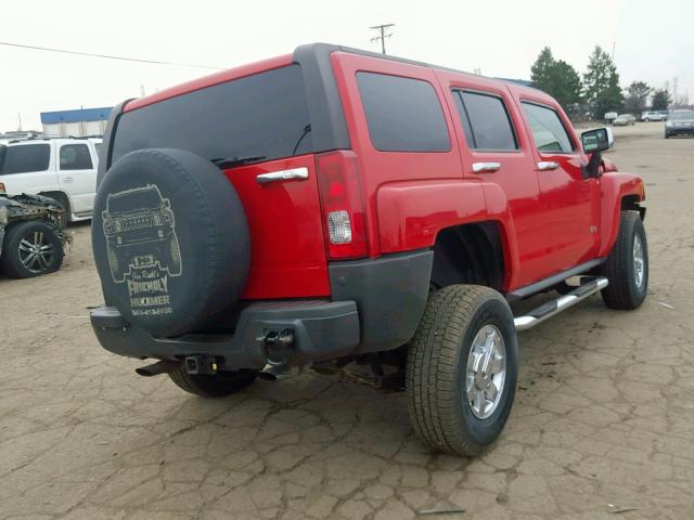 5GTDN136768307273 - 2006 HUMMER H3 RED photo 4