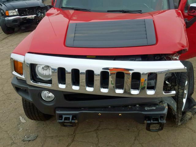 5GTDN136768307273 - 2006 HUMMER H3 RED photo 7