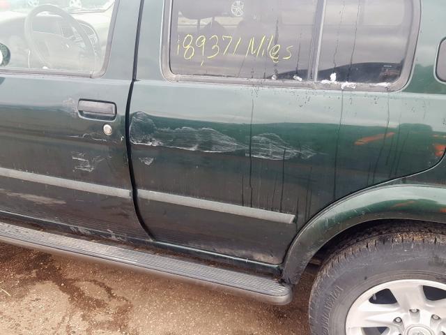 JN8DR09Y32W735270 - 2002 NISSAN PATHFINDER GREEN photo 9