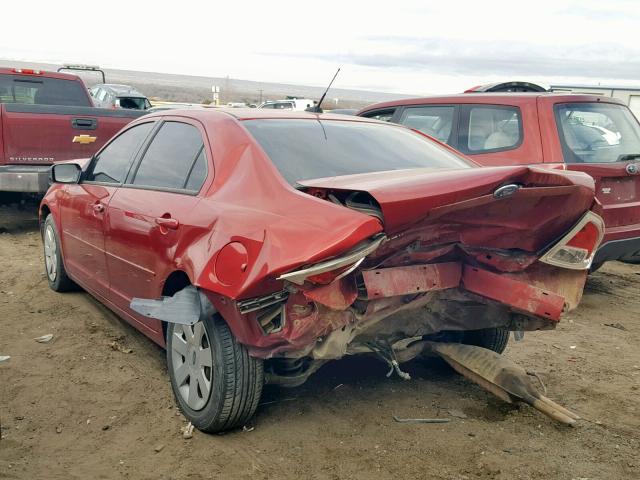 3FAHP06Z59R124739 - 2009 FORD FUSION S MAROON photo 3