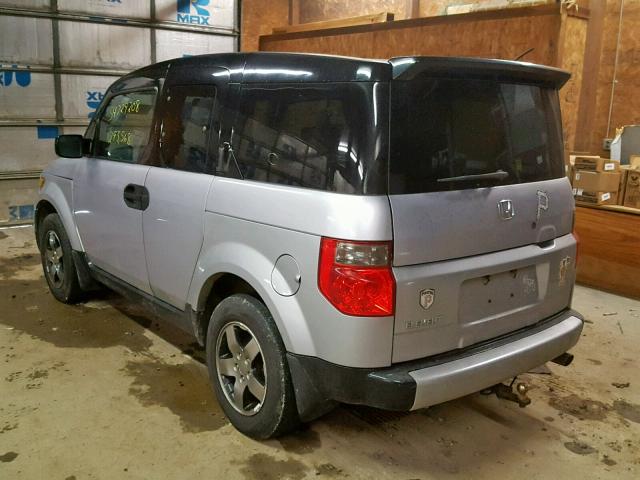 5J6YH28503L009558 - 2003 HONDA ELEMENT EX SILVER photo 3