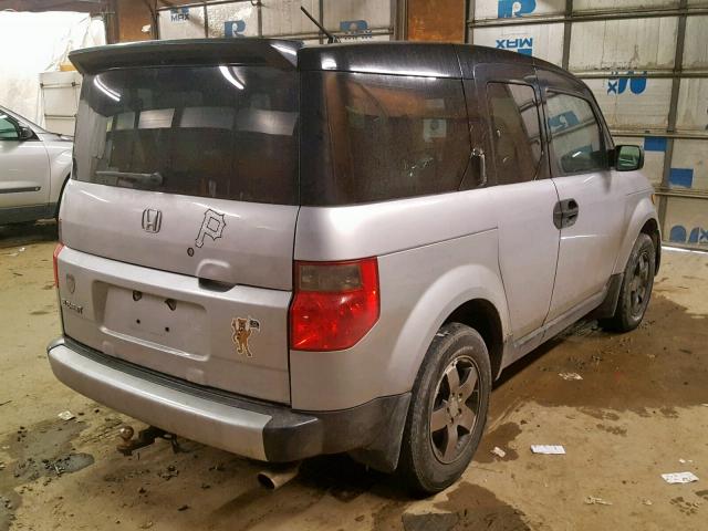 5J6YH28503L009558 - 2003 HONDA ELEMENT EX SILVER photo 4