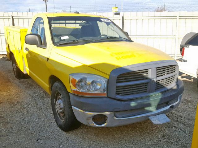 3D6WR26D56G188180 - 2006 DODGE RAM 2500 S YELLOW photo 1