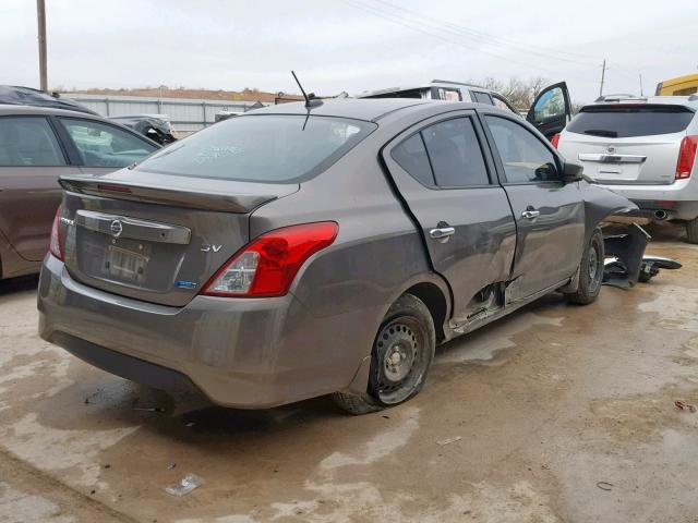 3N1CN7AP1FL957495 - 2015 NISSAN VERSA S GRAY photo 4