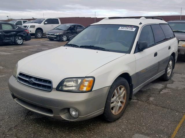 4S3BH665617670376 - 2001 SUBARU LEGACY OUT WHITE photo 2