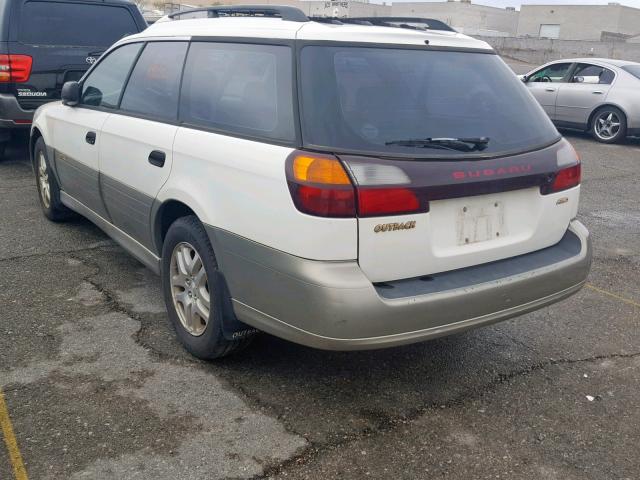 4S3BH665617670376 - 2001 SUBARU LEGACY OUT WHITE photo 3