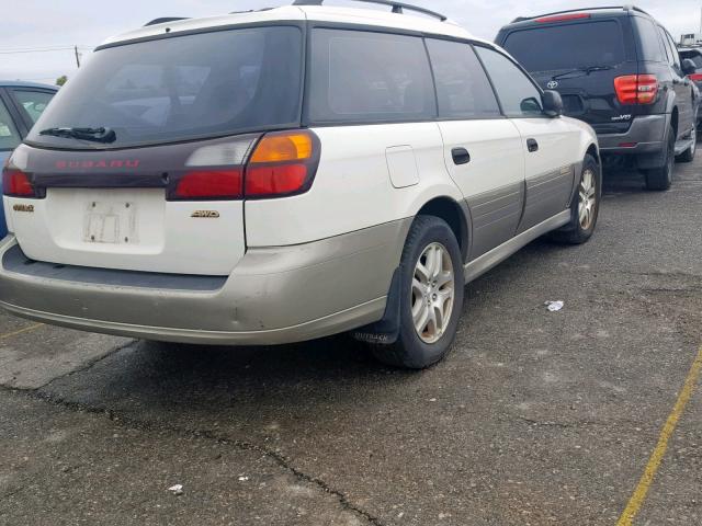 4S3BH665617670376 - 2001 SUBARU LEGACY OUT WHITE photo 4