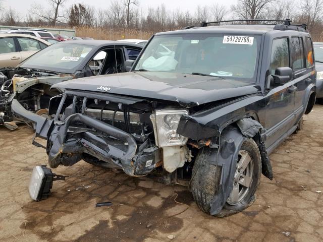 1J8HG48K56C272541 - 2006 JEEP COMMANDER BLACK photo 2