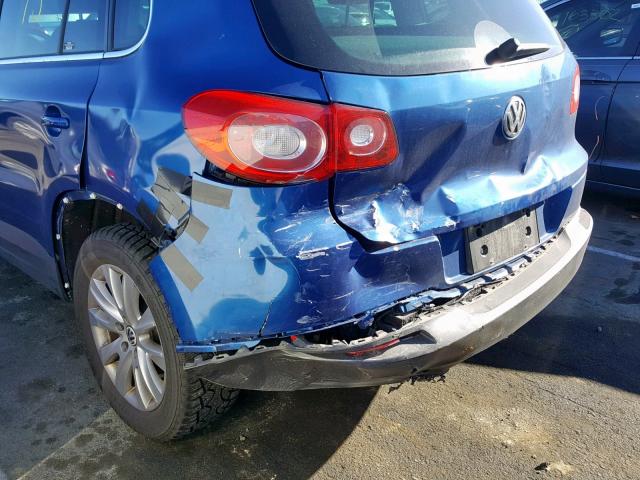 WVGBV75N99W004416 - 2009 VOLKSWAGEN TIGUAN SE BLUE photo 9