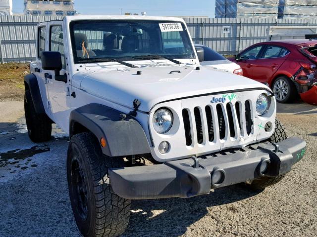1C4BJWDG7GL334437 - 2016 JEEP WRANGLER U WHITE photo 1