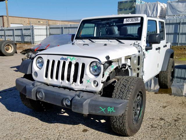 1C4BJWDG7GL334437 - 2016 JEEP WRANGLER U WHITE photo 2