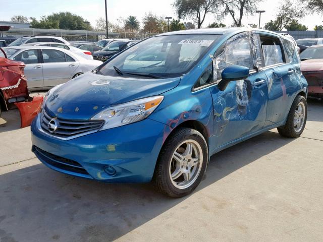 3N1CE2CP5GL380309 - 2016 NISSAN VERSA NOTE TEAL photo 2