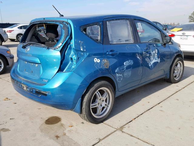 3N1CE2CP5GL380309 - 2016 NISSAN VERSA NOTE TEAL photo 4