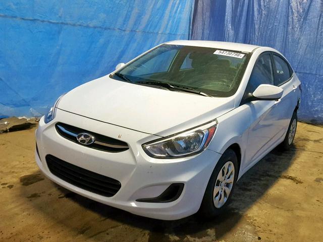 KMHCT4AEXHU371222 - 2017 HYUNDAI ACCENT SE WHITE photo 2