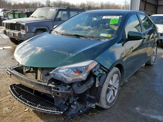 2T1BPRHE1EC156327 - 2014 TOYOTA COROLLA EC GREEN photo 2